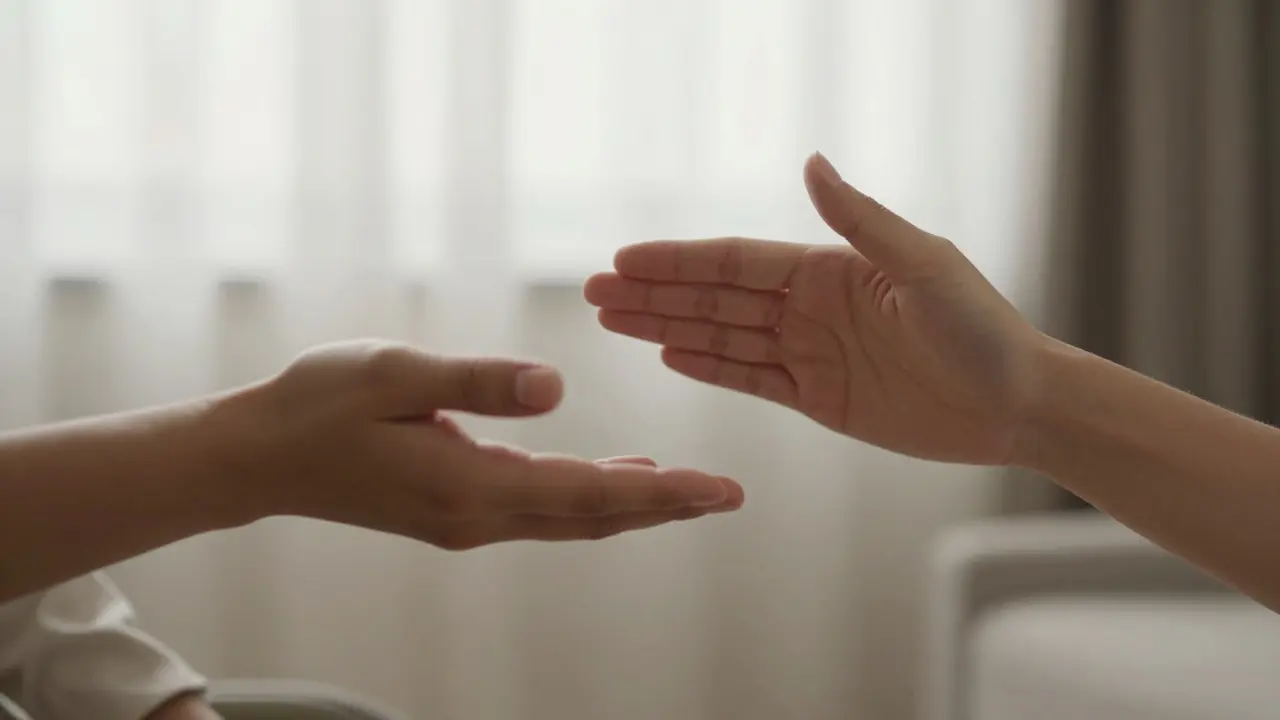 Respektující gesto rukou symbolizující etiku a bezpečí